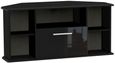 Knightsbridge Black Gloss 115cm Corner TV Unit