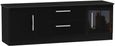 Knightsbridge Black Gloss 145cm TV Unit