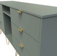 Linear Green 150cm TV Unit with Hairpin Legs