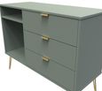 Linear Green 95cm TV Unit with Hairpin Legs