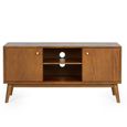Lowry Media Unit - 120cm - Cherry Wood - Retro Style