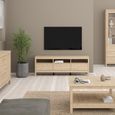 Madrid Jackson Hickory Oak 3 Drawer TV Unit