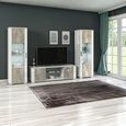 Messina White and Grey 160cm TV Unit