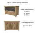 Opus TV Unit - 1 Drawer - Oak
