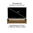 Opus Plasma TV Unit - 3 Drawer - Large - Oak