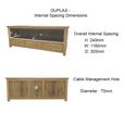 Opus Plasma TV Unit - 3 Drawer - Small - Oak