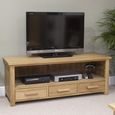 Opus Plasma TV Unit - 3 Drawer - Small - Oak