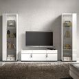 Modern Mara TV Unit - 140cm with Metal Handle - White