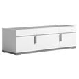 Modern Mara TV Unit - 140cm with Metal Handle - White