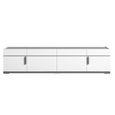 Modern Mara TV Unit - 195cm with Metal Handle - White