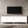 Modern Treviso Storage TV Unit - 202cm - White