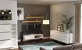 Montour White Sliding Door TV Unit