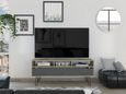 Manhattan Grey Large TV Unit with Hairpin Legs