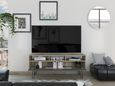 Manhattan Grey Large TV Unit with Hairpin Legs