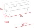 Manhattan Grey Large TV Unit with Hairpin Legs