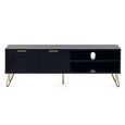 Murano TV Unit - 150cm - Ribbed - Black