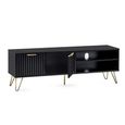 Murano TV Unit - 150cm - Ribbed - Black