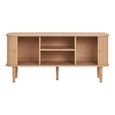 Nikko TV Unit - 2 Door - Curved - Fluted - Pine Wood