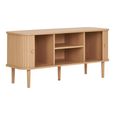 Nikko TV Unit - 2 Door - Curved - Fluted - Pine Wood