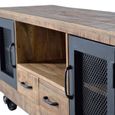 Noemi Industrial Style Mango Wood - Storage TV Unit