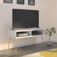 Nowata Athena White Marble Effect TV Stand upto 42in - 1748891COMNUK