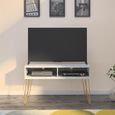 Nowata Athena White Marble Effect TV Stand upto 42in - 1748891COMNUK