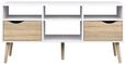 Oslo White and Oak Effect 117cm TV Unit