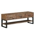 Preston Industrial Style Rustic 3 Drawer TV Unit