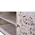 Quintana TV Unit - Washed Carved - Mango Wood - 2 Door