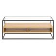 Randolf TV Unit - Clear Glass and Oak