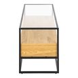 Randolf TV Unit - Clear Glass and Oak