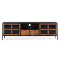 Rieti TV Unit - Industrial Style - Mango Wood - Storage - Large - 2 Door