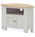 Salcombe TV Unit - 2 Door Corner - Grey Oak