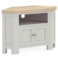 Salcombe TV Unit - 2 Door Corner - Grey Oak