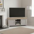 Salcombe TV Unit - 2 Door - Grey Oak