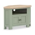 Salcombe TV Unit - 2 Door Corner - Sage Oak