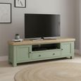 Salcombe TV Unit - Storage Large - Sage Oak