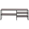 Seaford TV Unit - 120cm - Black Melamine and Metal
