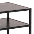Seaford TV Unit - 120cm - Black Melamine and Metal