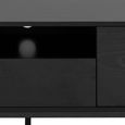 Seaford TV Unit - 2 Drawer - Storage - Black Melamine and Metal