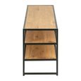 Seaford TV Unit - 120cm - Oak and Black Metal