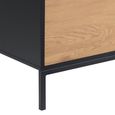 Seaford TV Unit - 2 Drawer - Storage - Oak and Black Metal