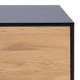 Seaford TV Unit - 2 Drawer - Storage - Oak and Black Metal