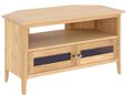 Selene Oak 90cm Glazed Corner TV Unit