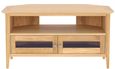 Selene Oak 90cm Glazed Corner TV Unit