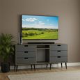 Shanghai TV Unit - 150cm - Black Wooden Legs - Graphite