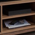 Shard 2 Door TV Unit - Walnut and Black