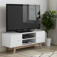 Shard 2 Door TV Unit - White and Oak
