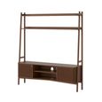 Soho TV Unit - 165cm - Slatted Ladder Large Storage - Dark Oak