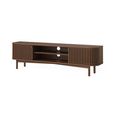 Soho TV Unit - 180cm - Slatted Large Storage - Dark Oak